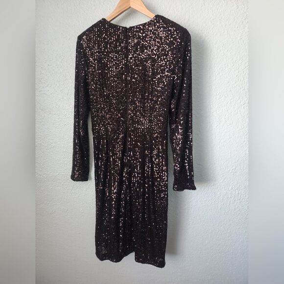 Eliza J sequin faux wrap dress festive new without tags - Picture 5 of 12